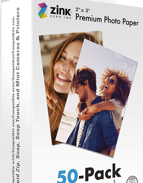 Load image into Gallery viewer, 2&quot;X3&quot; Premium Instant Photo Paper (50 Pack) Compatible with Polaroid Snap, Snap Touch, Zip and Mint Cameras and Printers
